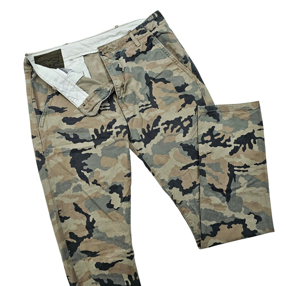 Levi's Chino Pants Mens 30x31 Camo 502 Specifications Military Utility